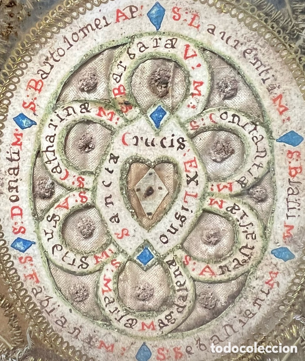 Antiquit&eacute;s: Relicario &ldquo;Lignum Crucis&rdquo; con doble viril