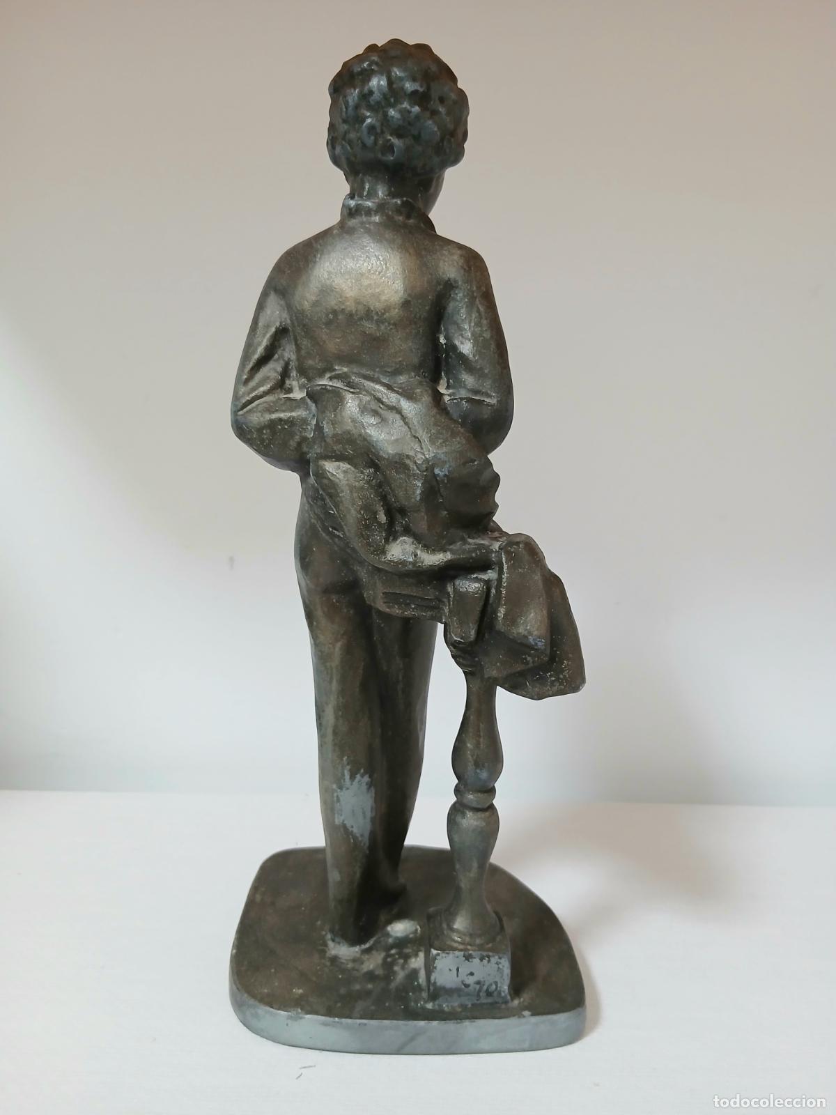 Antig&uuml;edades: Figura monumental A .Pushkin.Silumina - Foto 2