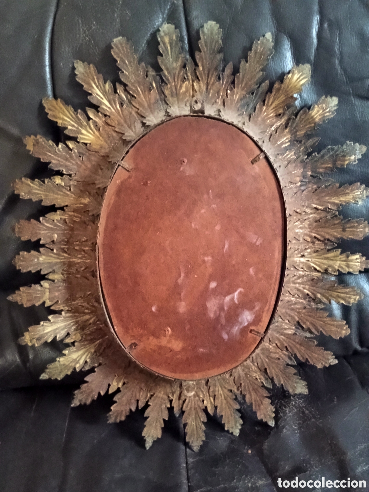 Antig&uuml;edades: Espejo antiguo sol de hojas - Foto 3