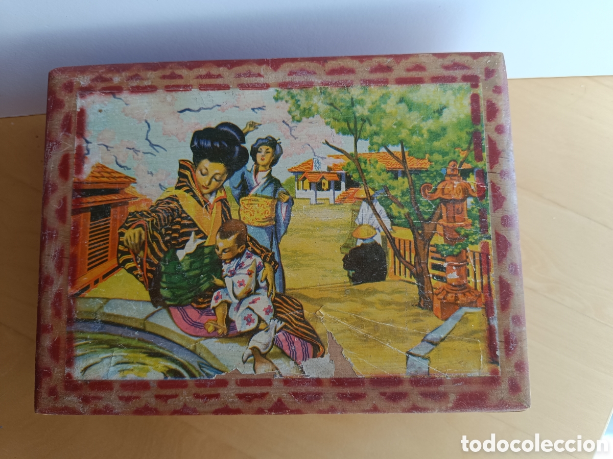 Antig&uuml;edades: Antigua caja joyero de madera. - Foto 3