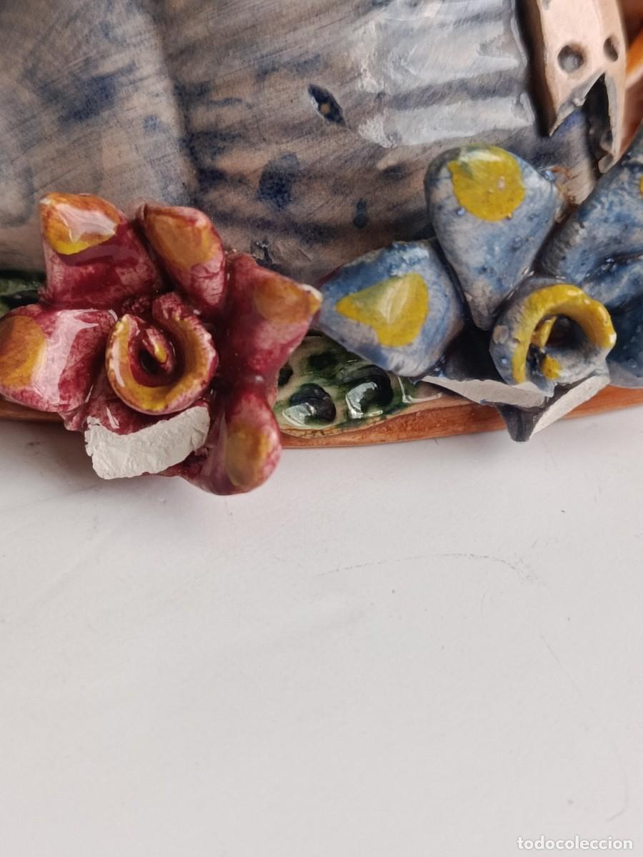 Antig&uuml;edades: BENDITERA CERAMICA PERIS. MANISES. 24cm - Foto 9