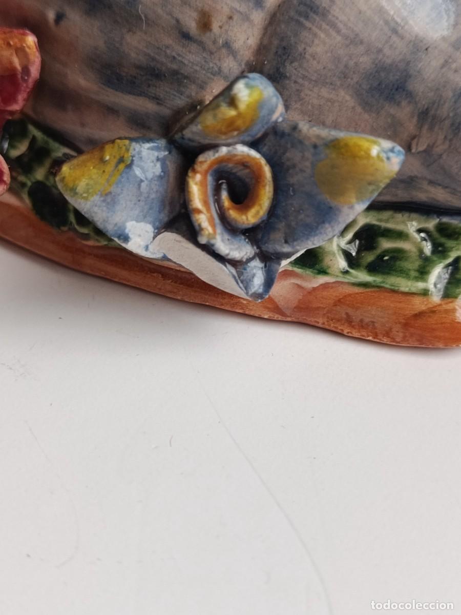 Antig&uuml;edades: BENDITERA CERAMICA PERIS. MANISES. 24cm - Foto 10
