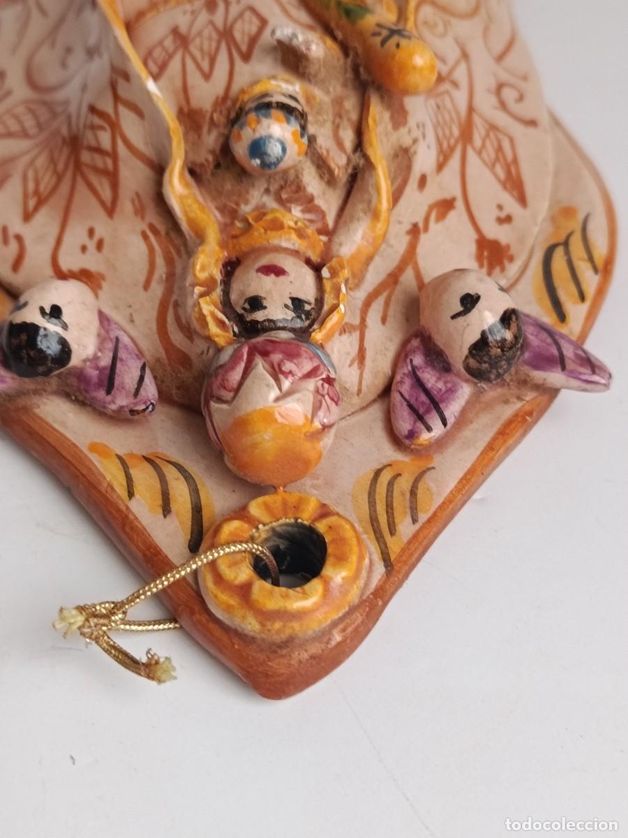 Antig&uuml;edades: BENDITERA CERAMICA PERIS. MANISES. 24cm - Foto 12