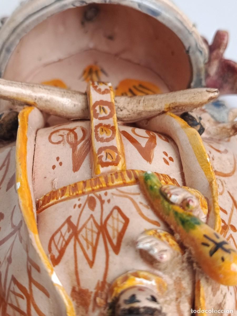 Antig&uuml;edades: BENDITERA CERAMICA PERIS. MANISES. 24cm - Foto 13