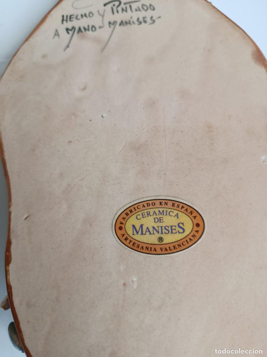 Antig&uuml;edades: BENDITERA CERAMICA PERIS. MANISES. 24cm - Foto 15