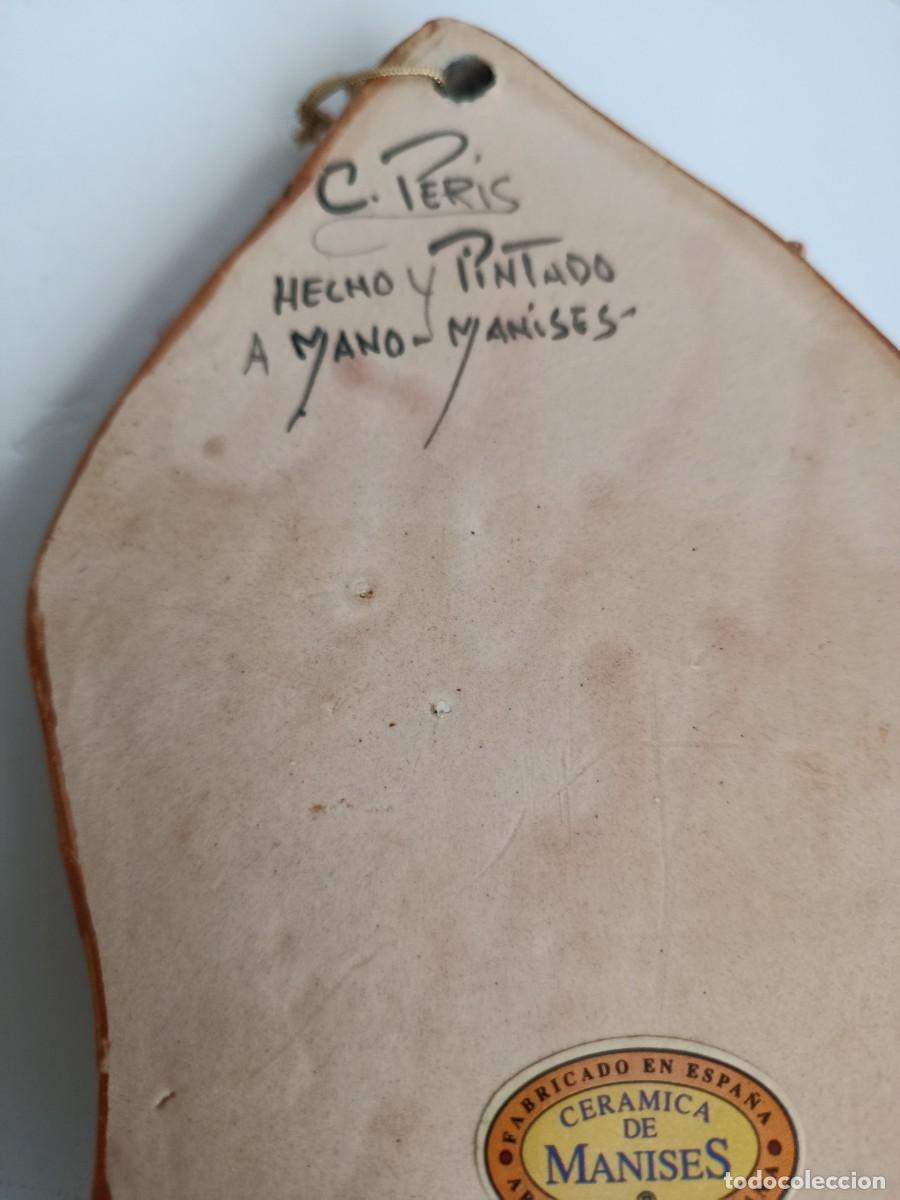 Antig&uuml;edades: BENDITERA CERAMICA PERIS. MANISES. 24cm - Foto 16