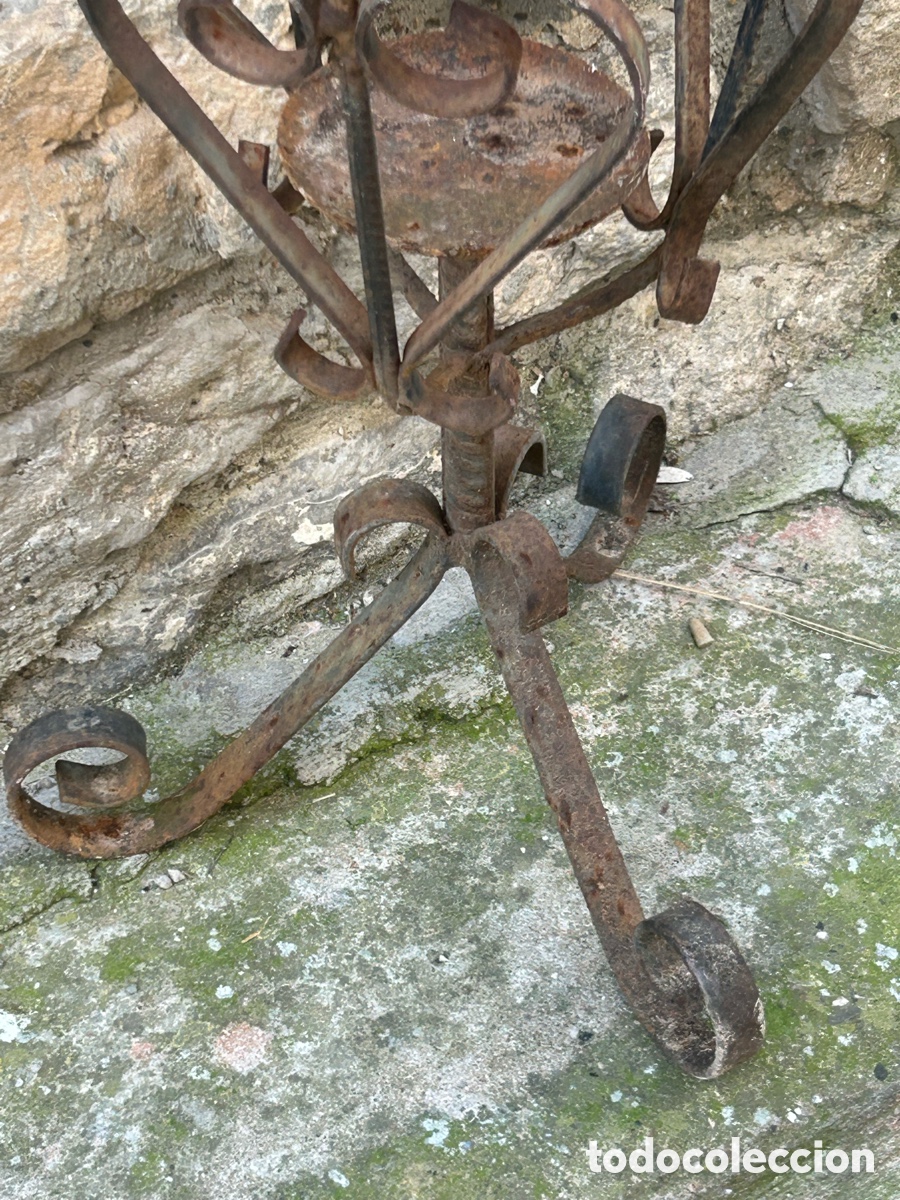 Antig&uuml;edades: Macetero de hierro forja - Foto 3