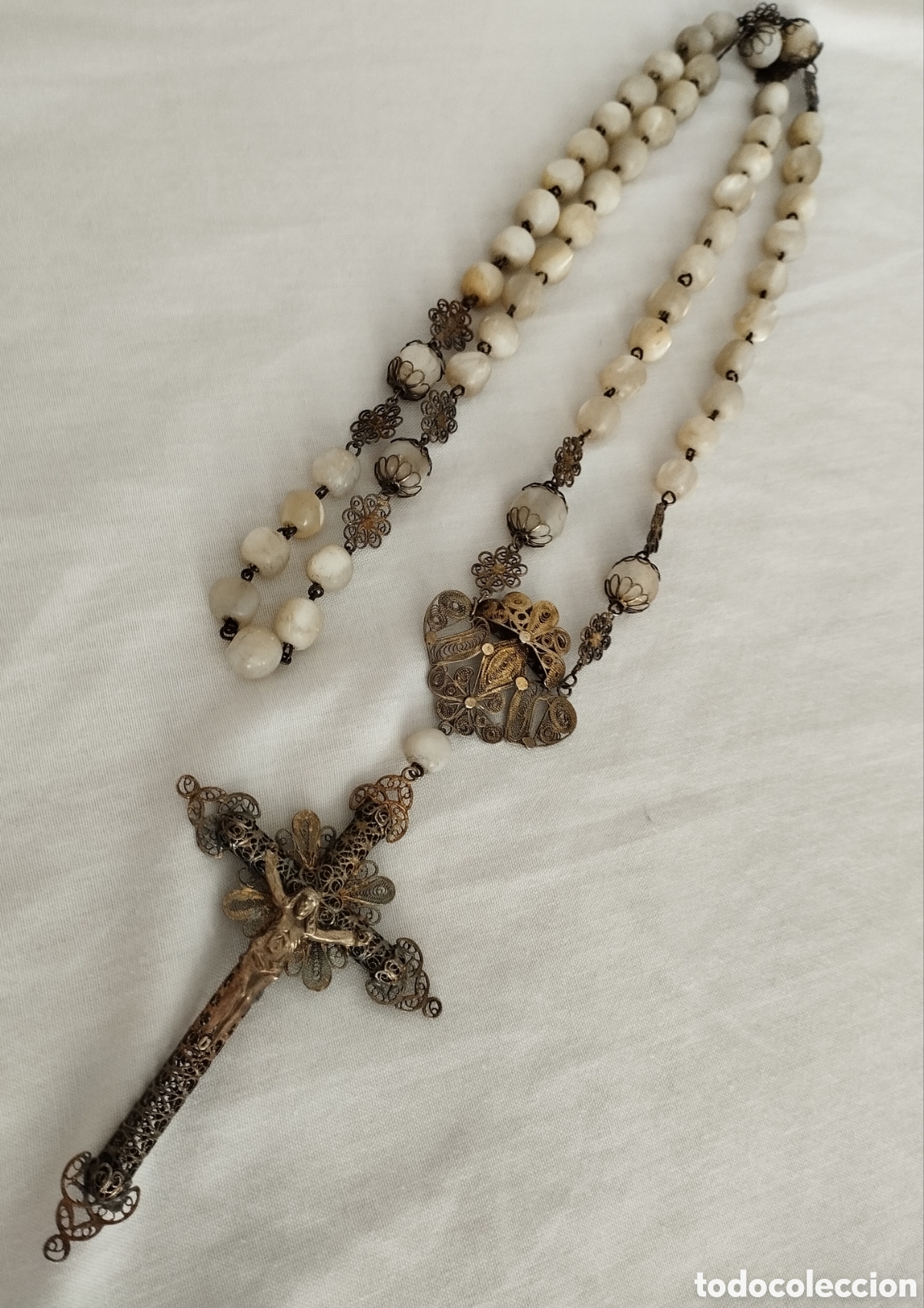 Antiques: Antiguo Rosario Filigrana y N&aacute;car.