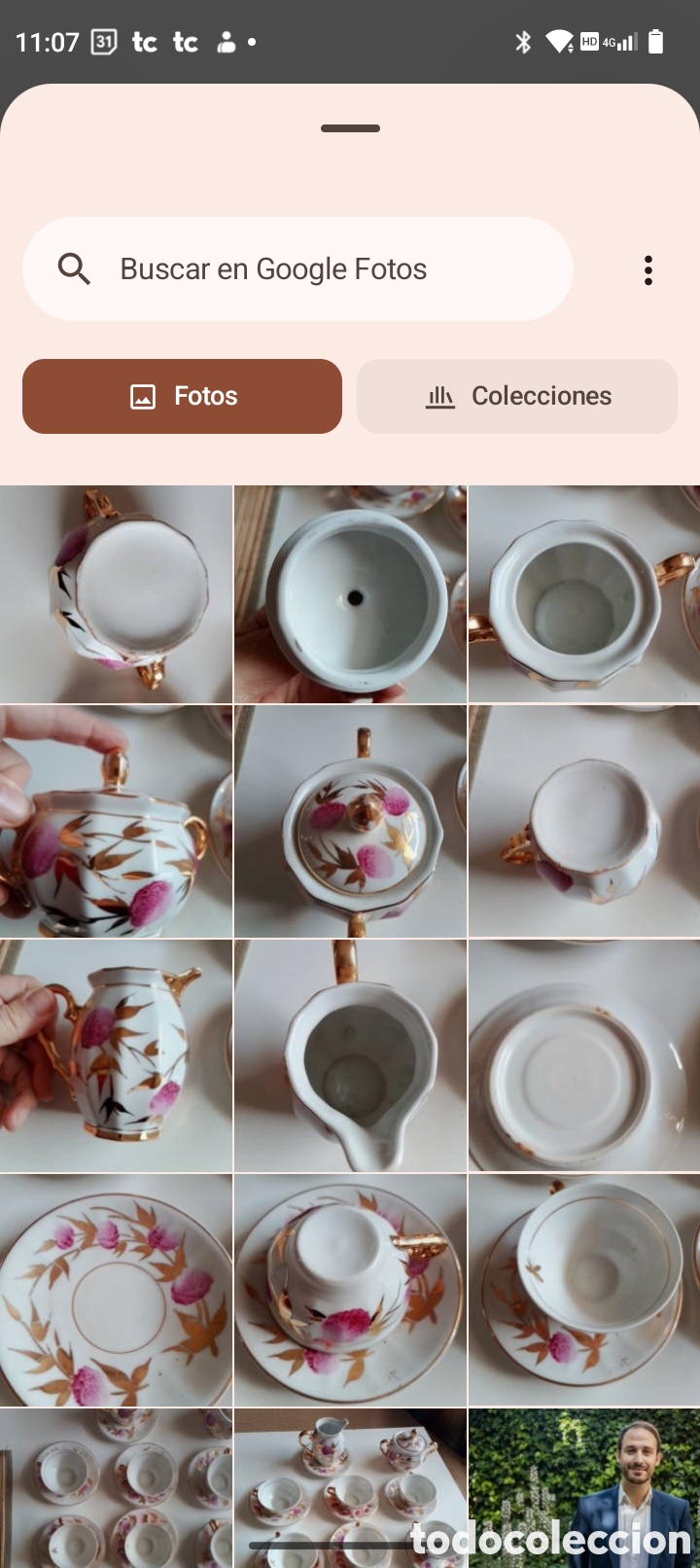 Antig&uuml;edades: Juego de caf&eacute; de porcelana - Foto 4