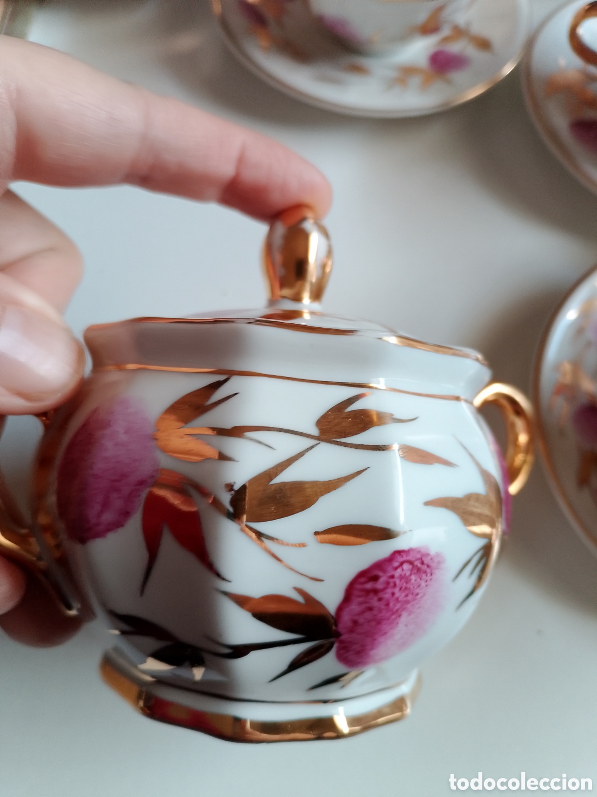 Antig&uuml;edades: Juego de caf&eacute; de porcelana - Foto 13
