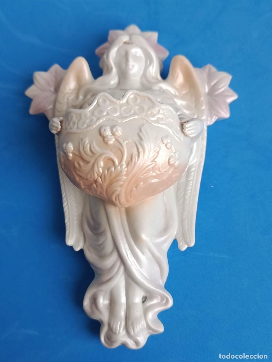 Antig&uuml;edades: BENDITERA ANTIGUA BISCUIT.( Numerada 323). 21cm - Foto 1