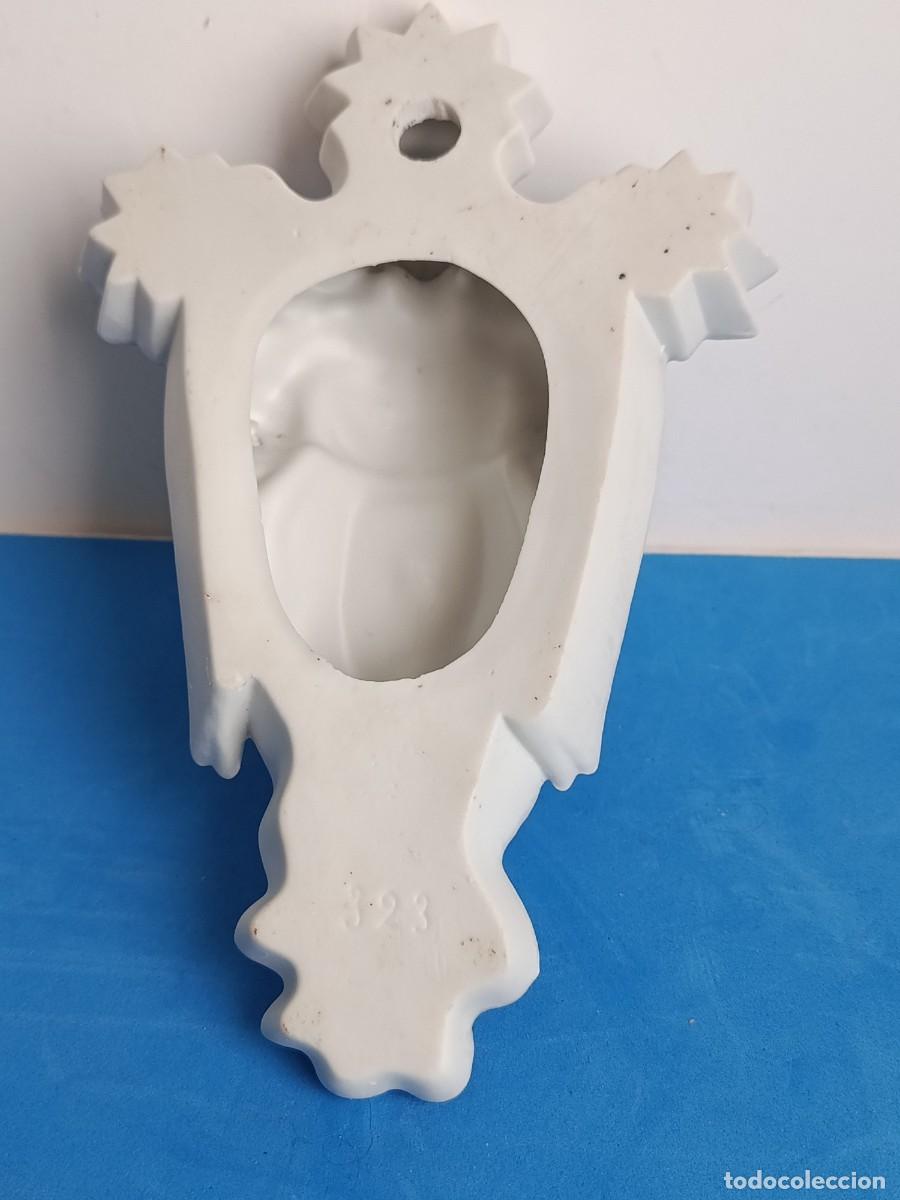 Antig&uuml;edades: BENDITERA ANTIGUA BISCUIT.( Numerada 323). 21cm - Foto 6