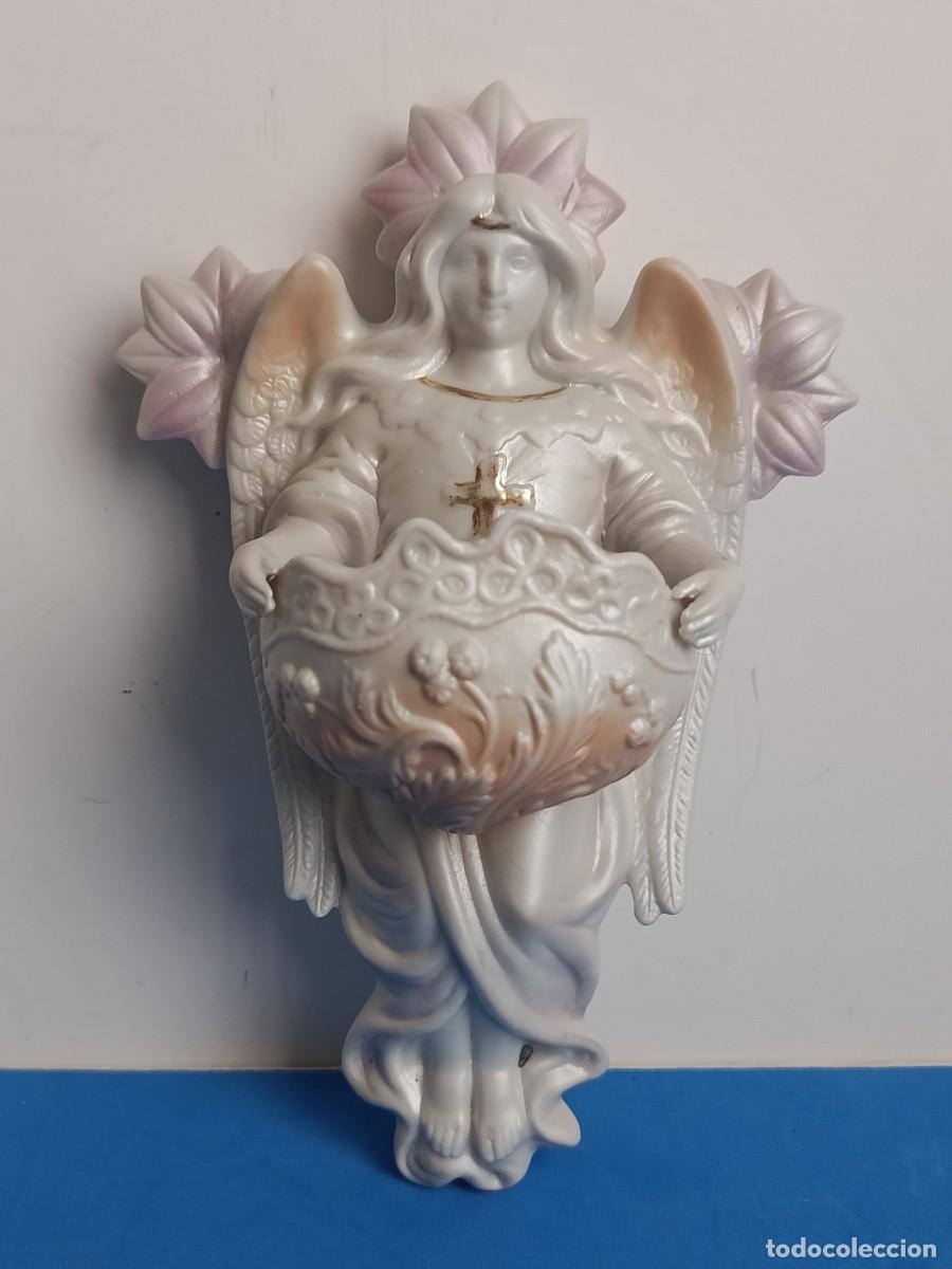Antig&uuml;edades: BENDITERA ANTIGUA BISCUIT.( Numerada 323). 21cm - Foto 8