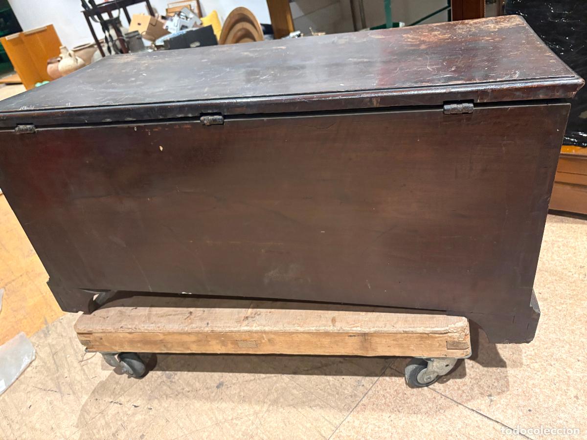 Antig&uuml;edades: arca caudales arc&oacute;n de madera - Foto 2