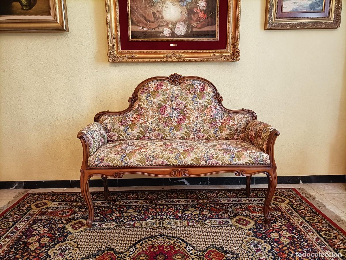 Antig&uuml;edades: Sof&aacute; peque&ntilde;o de estilo Luis XV - Foto 3