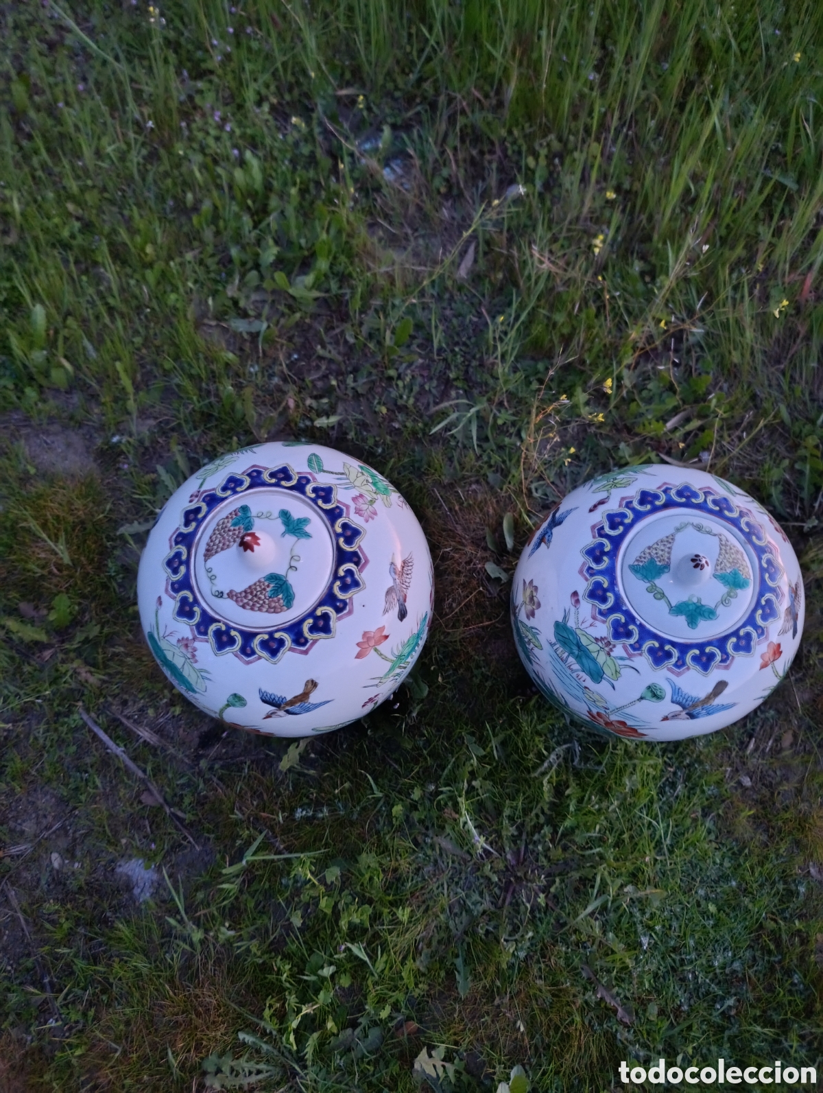 Antig&uuml;edades: Pareja de taros de jengibre - Foto 6