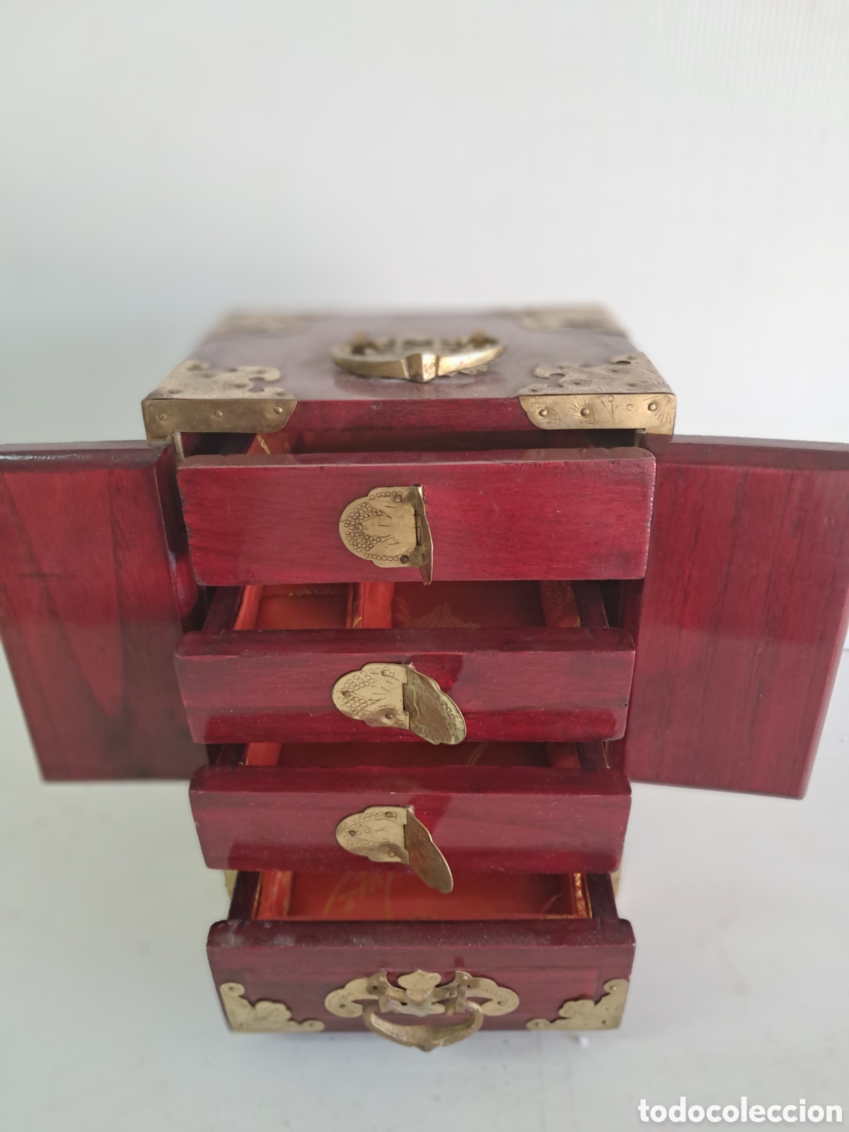 Antig&uuml;edades: Joyero musical de madera - Foto 3