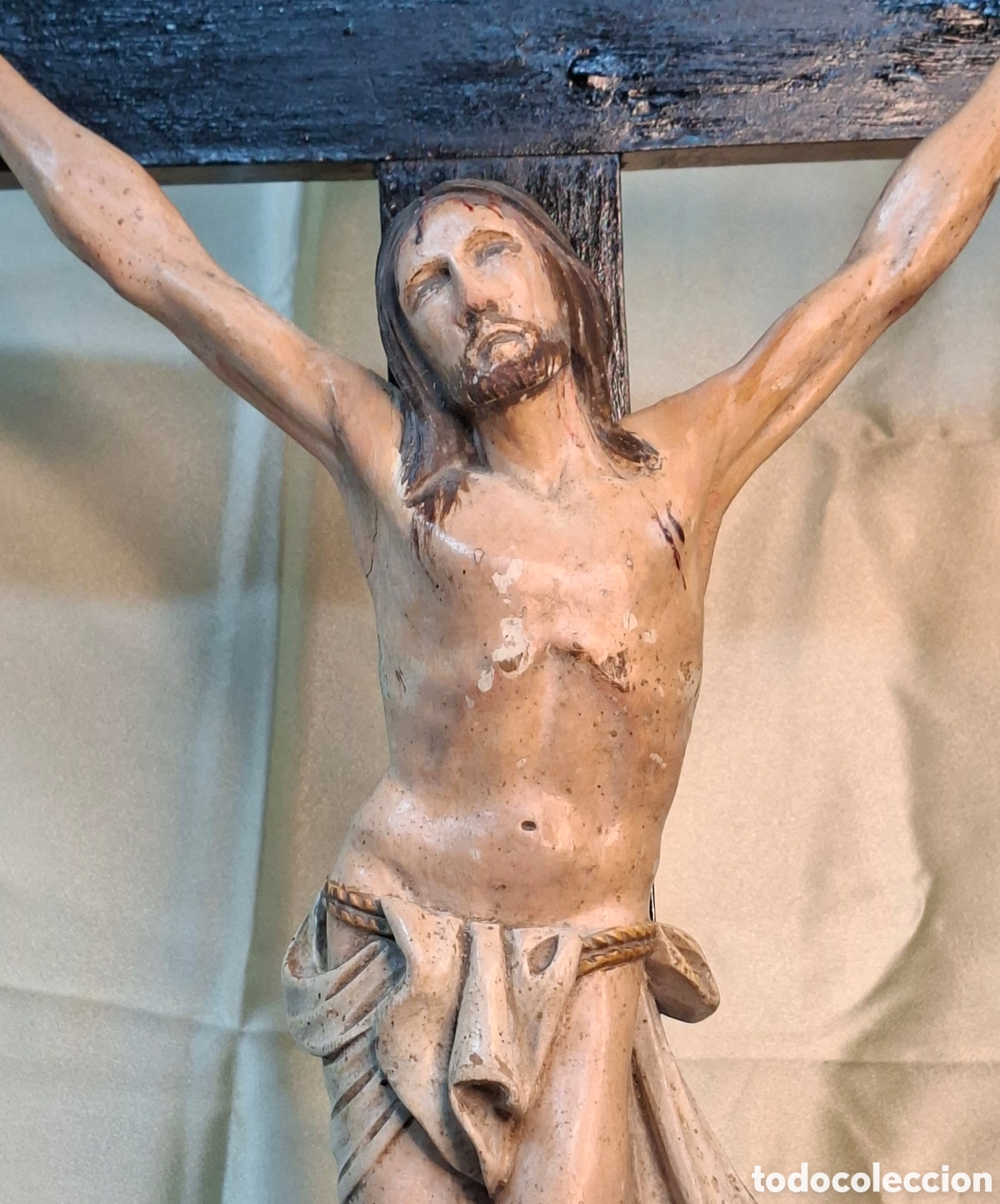 Antig&uuml;edades: Talla policromada de finales Siglo XVIII - Foto 8