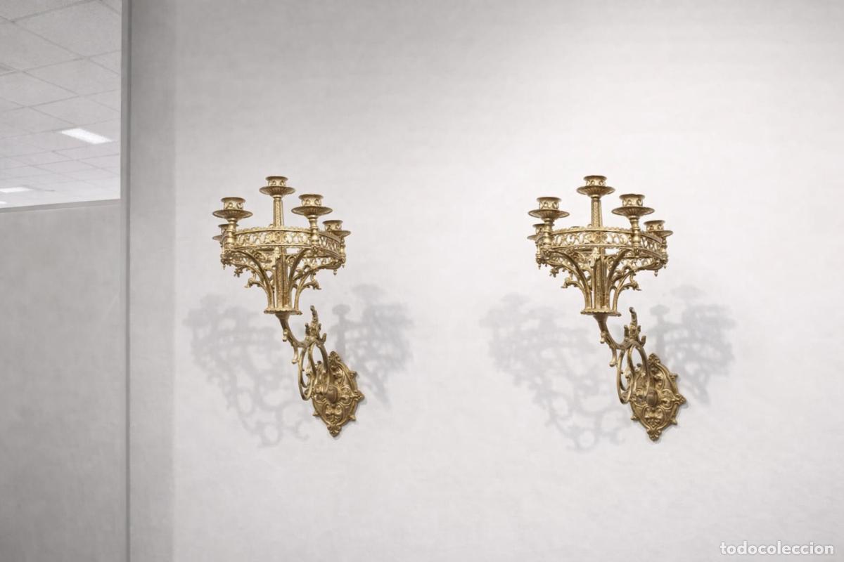 Antig&uuml;edades: CANDELABROS G&Oacute;TICOS DE PARED - Foto 1