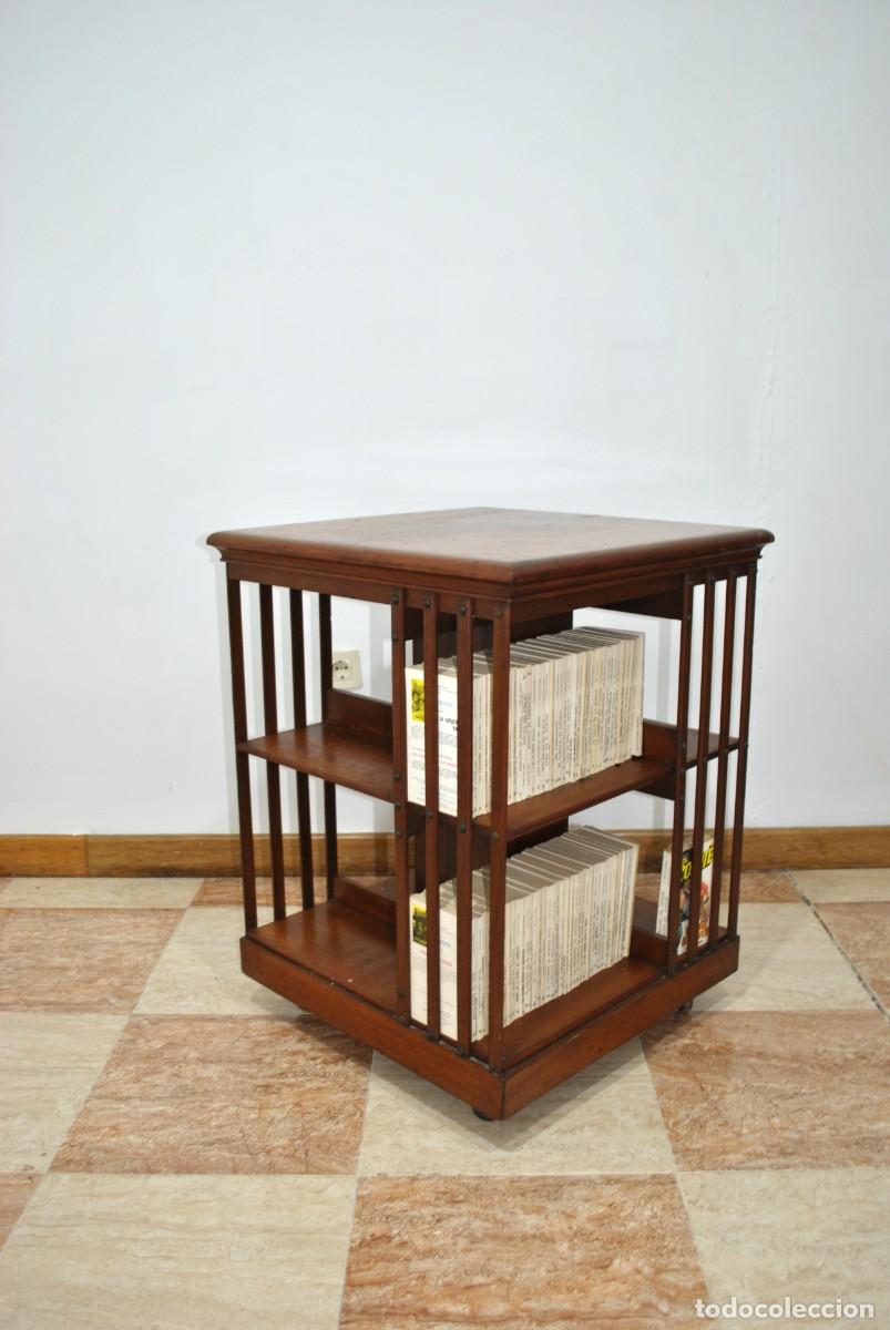 Antig&uuml;edades: MESA LIBRER&Iacute;A GIRATORIA - Foto 1