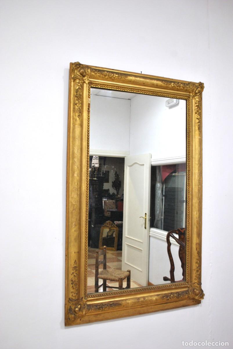 Antig&uuml;edades: ESPEJO ORO RECTANGULAR ESTILO LUIS XV - Foto 1