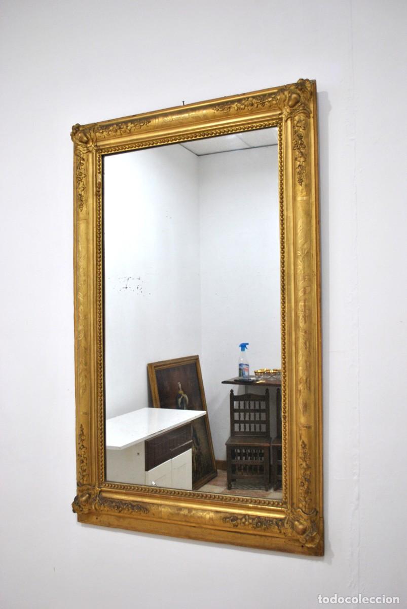 Antig&uuml;edades: ESPEJO ORO RECTANGULAR ESTILO LUIS XV - Foto 2