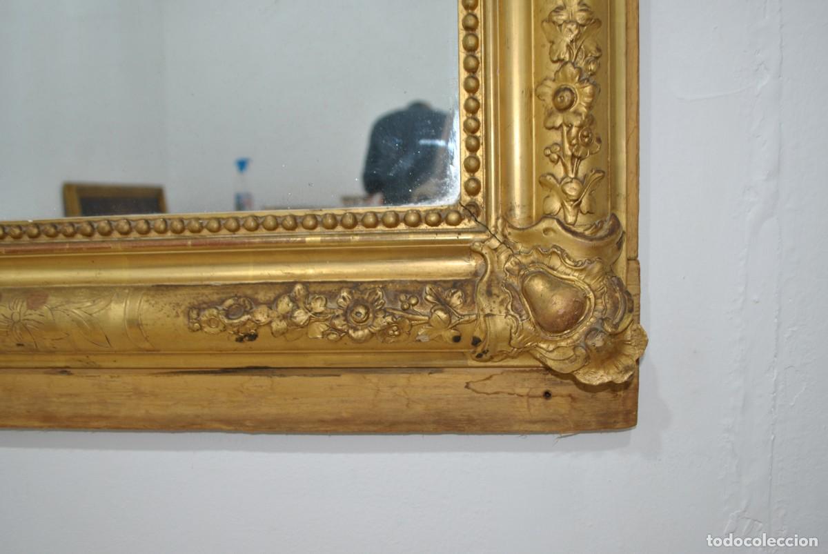 Antig&uuml;edades: ESPEJO ORO RECTANGULAR ESTILO LUIS XV - Foto 4