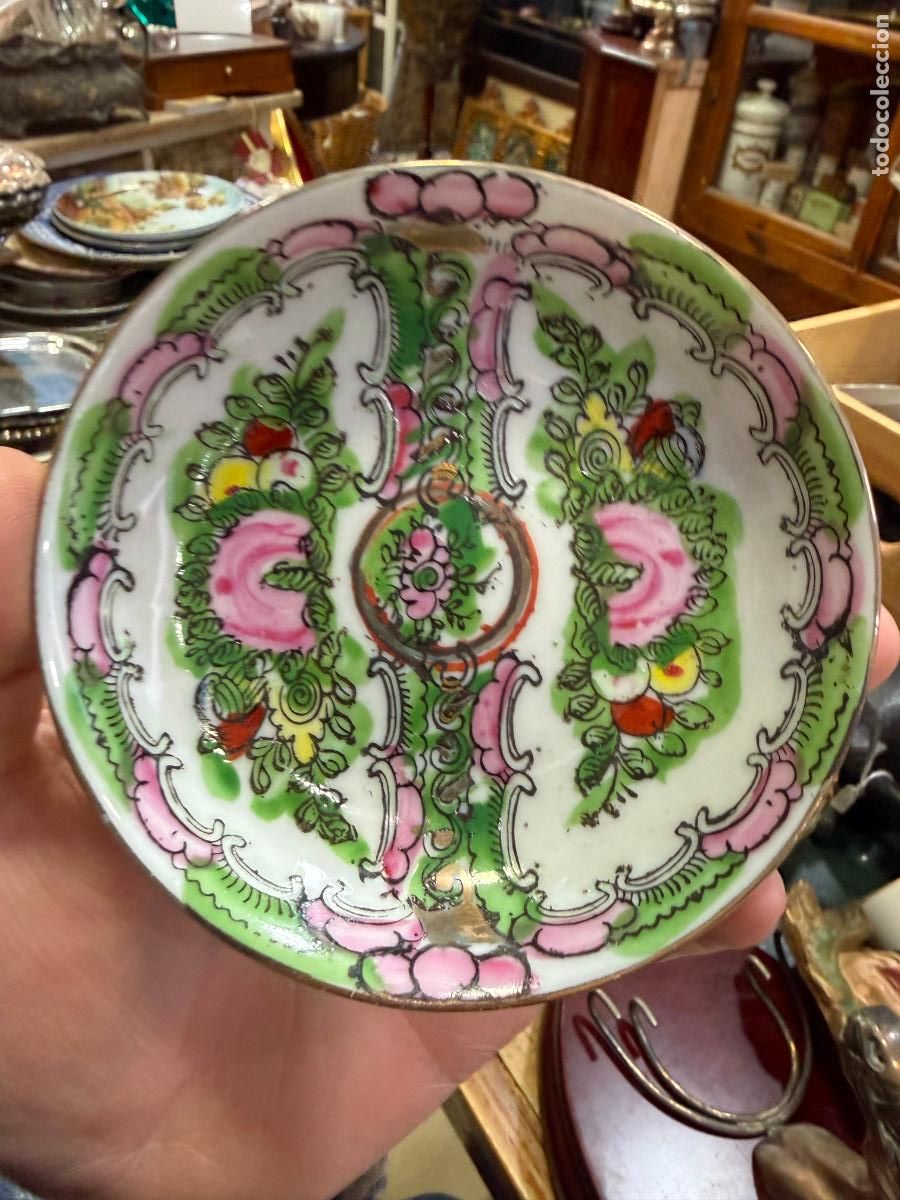 Antig&uuml;edades: PLATO CERAMICA MACAU - MEDIDA 10 CM