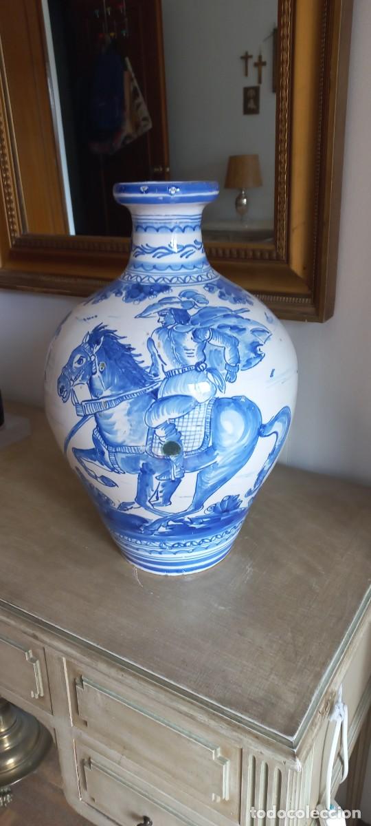 Antig&uuml;edades: Florero cer&aacute;mica Talavera - Foto 1