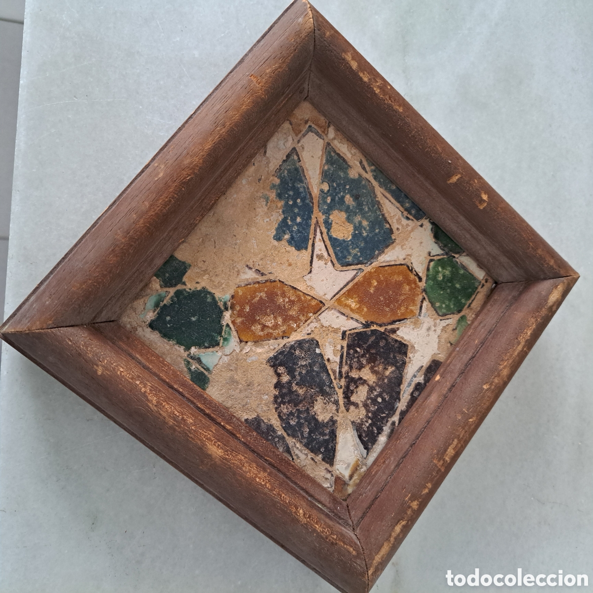 Antig&uuml;edades: Azulejo Mudejar. Posible S. XV. - Foto 5