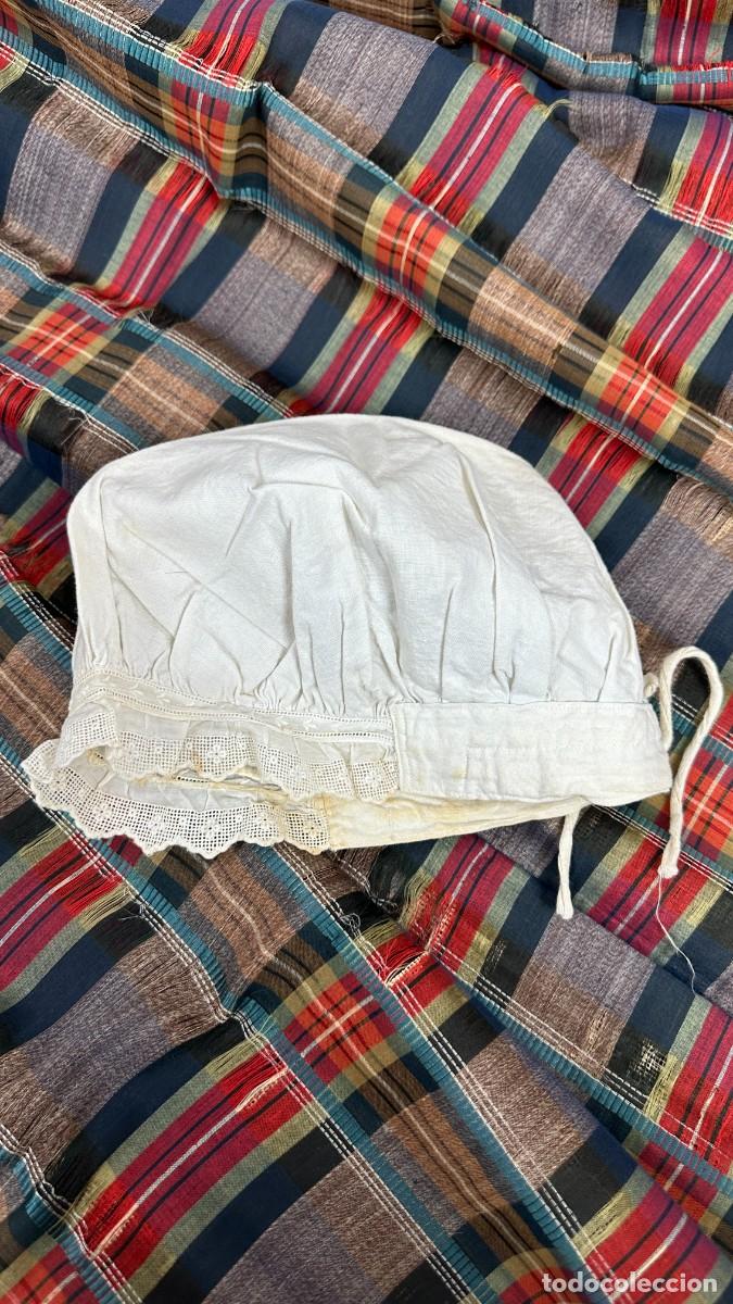Antig&uuml;edades: Antiguo gorro de lino para dormir - Foto 1