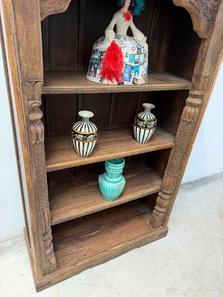 Antig&uuml;edades: Librer&iacute;a colonial en madera de teka maciza, - Foto 3