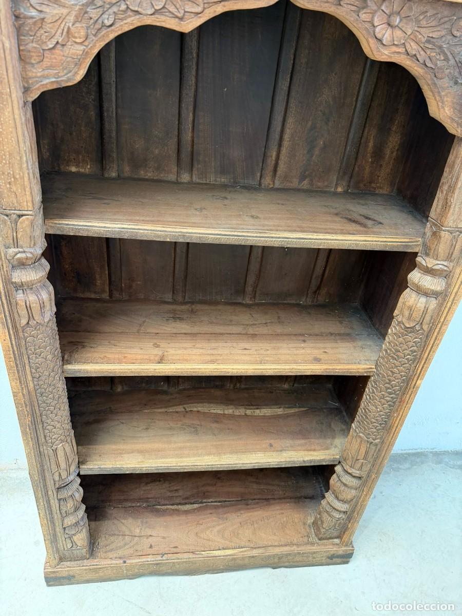 Antig&uuml;edades: Librer&iacute;a colonial en madera de teka maciza, - Foto 5
