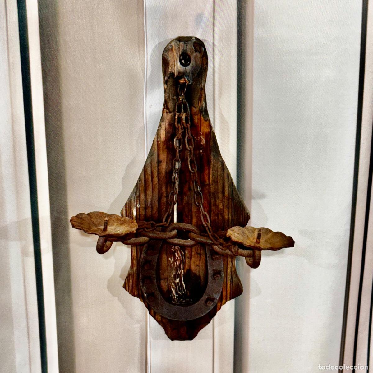Antig&uuml;edades: Aplique de Pared Estilo Rustico - Foto 2