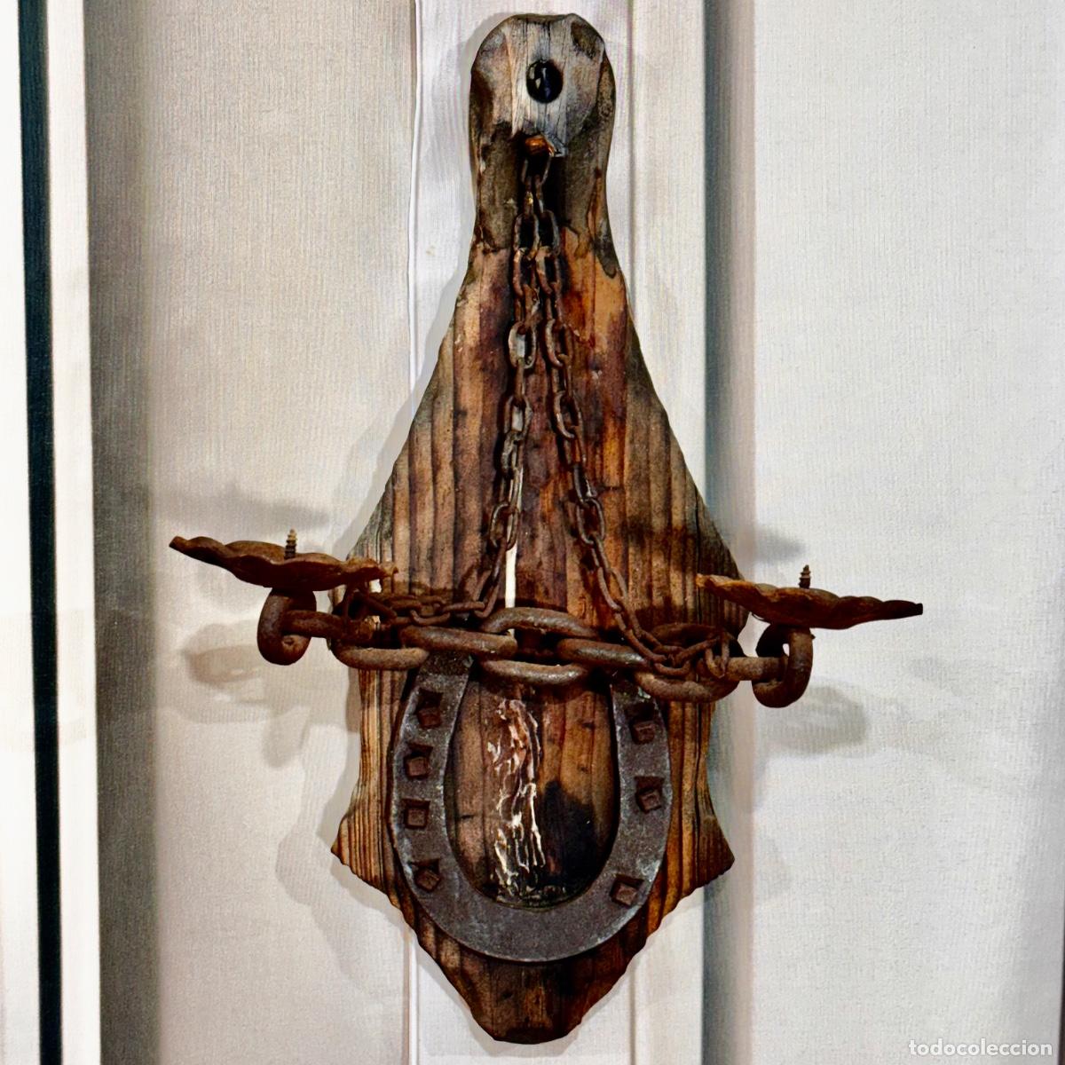 Antig&uuml;edades: Aplique de Pared Estilo Rustico - Foto 4