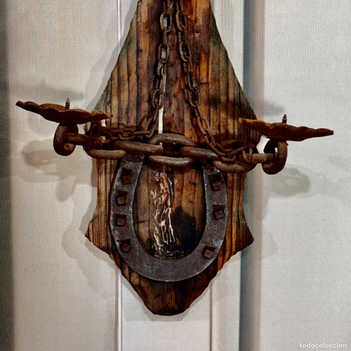 Antig&uuml;edades: Aplique de Pared Estilo Rustico - Foto 5