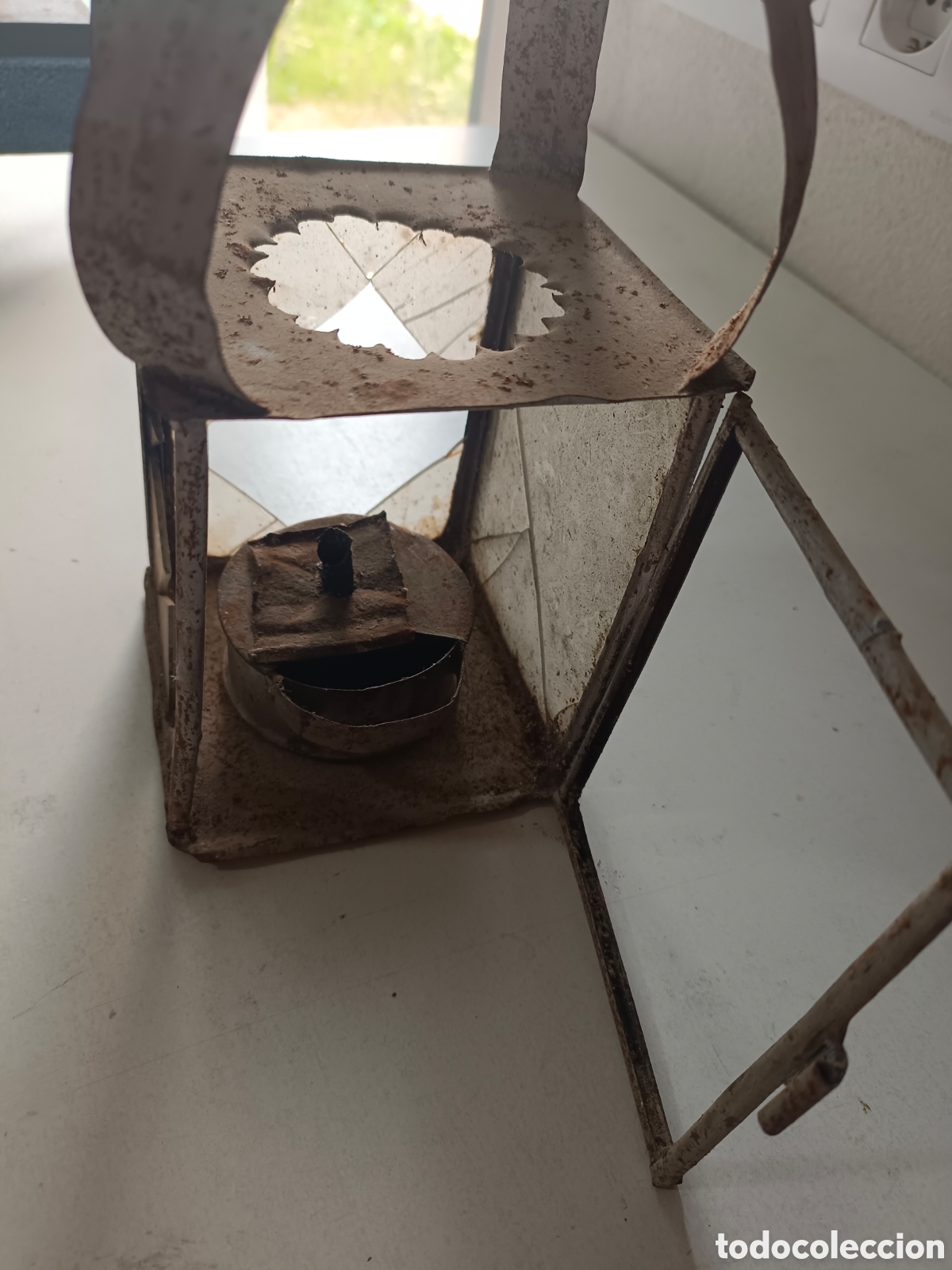 Antig&uuml;edades: Antigua Lampara de aceite - Foto 2