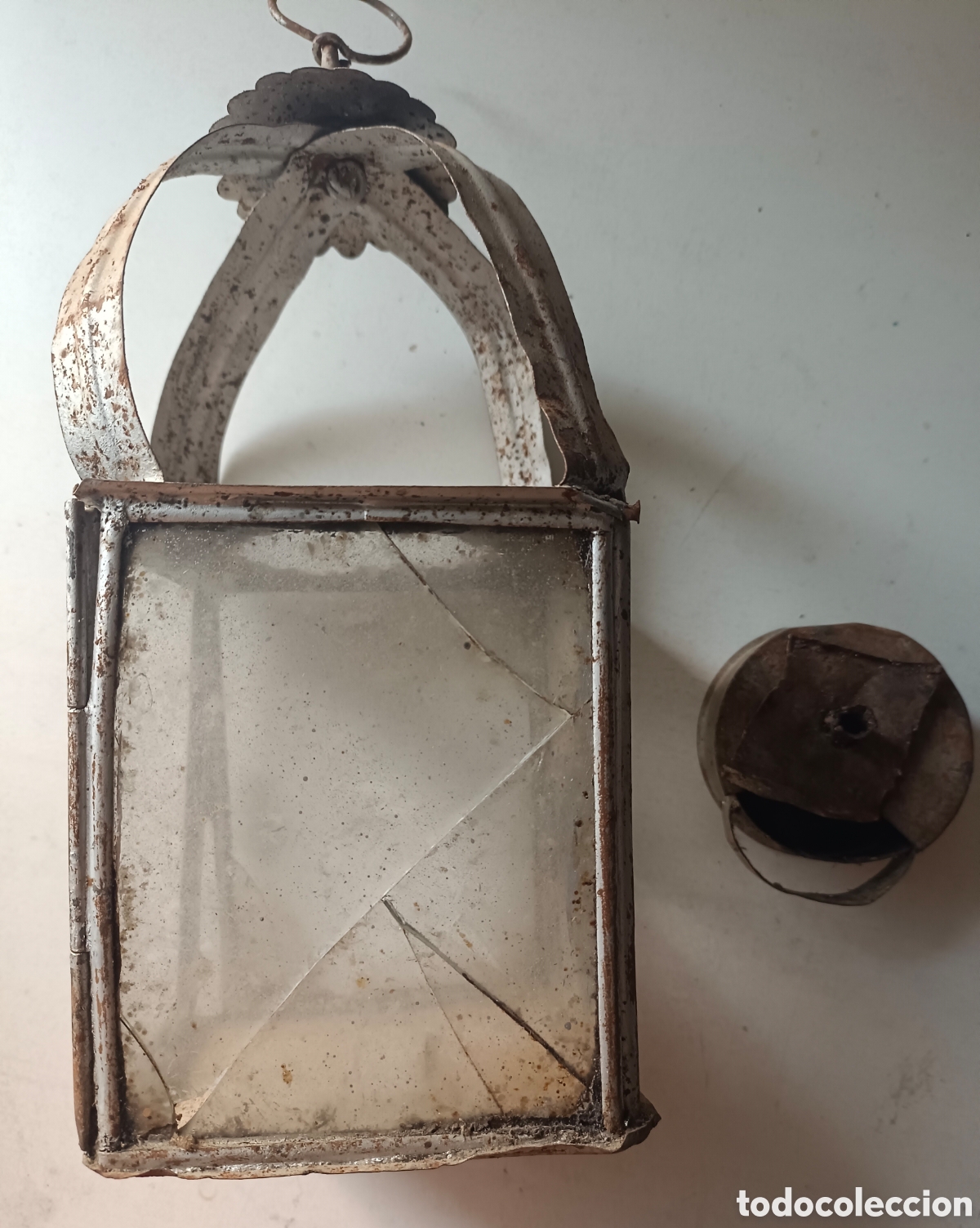 Antig&uuml;edades: Antigua Lampara de aceite - Foto 4