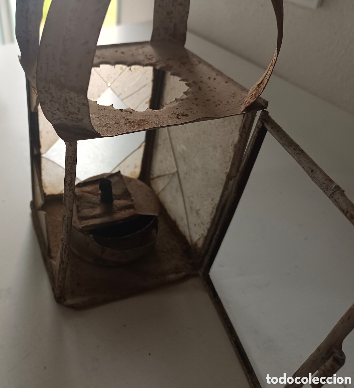 Antig&uuml;edades: Antigua Lampara de aceite - Foto 8