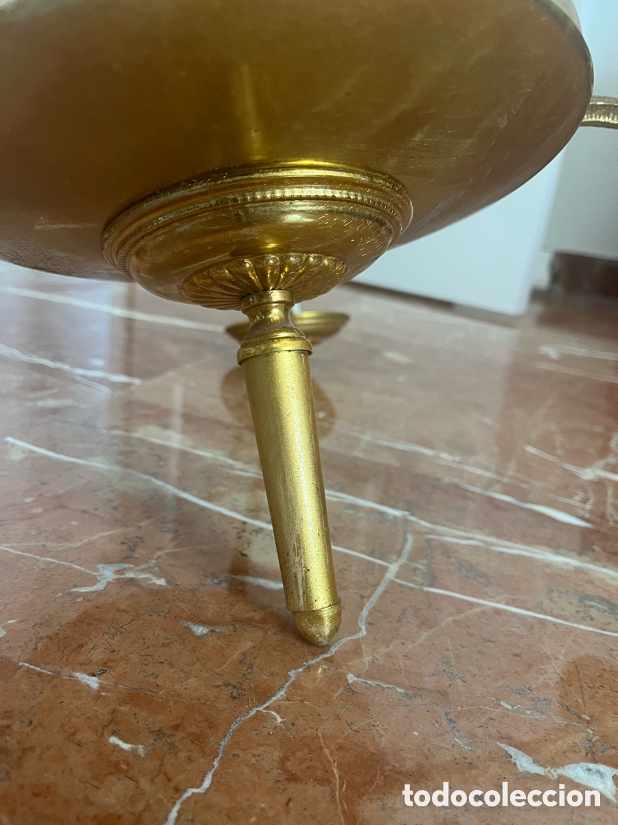 Antig&uuml;edades: L&aacute;mpara dorada antigua - Foto 4
