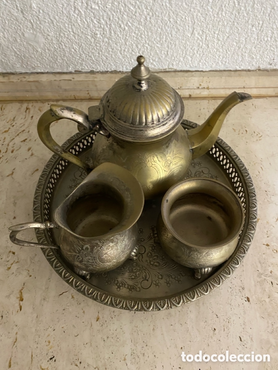 Antig&uuml;edades: Conjunto de tetera y utensilios para el t&eacute; - Foto 11