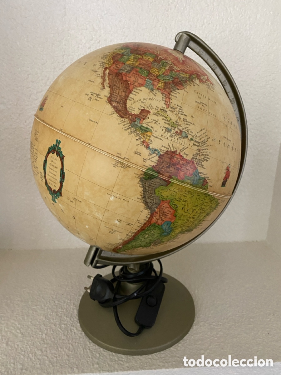 Antig&uuml;edades: L&aacute;mpara Globo terr&aacute;queo en pl&aacute;stico - Foto 3