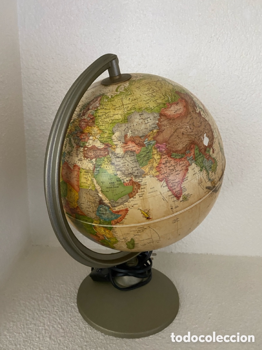 Antig&uuml;edades: L&aacute;mpara Globo terr&aacute;queo en pl&aacute;stico - Foto 4