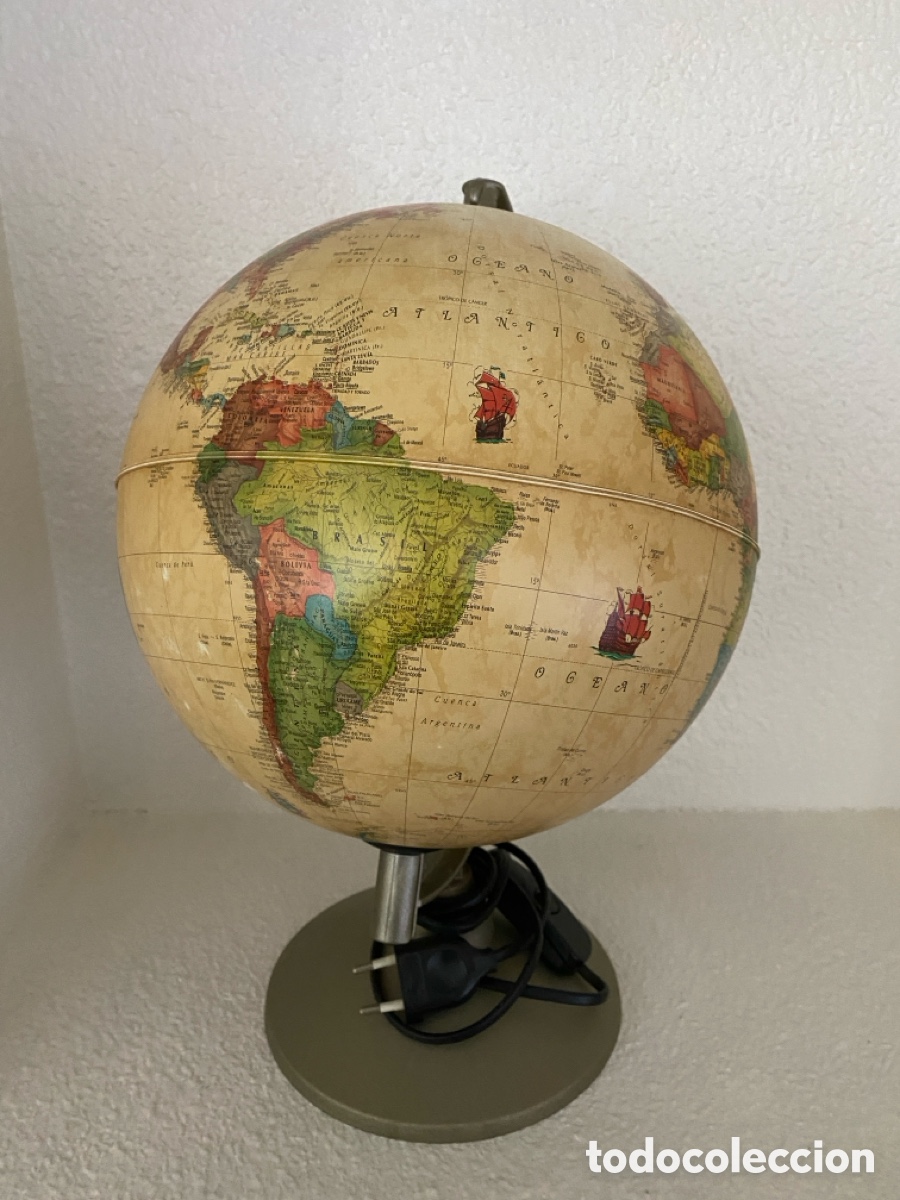 Antig&uuml;edades: L&aacute;mpara Globo terr&aacute;queo en pl&aacute;stico - Foto 8