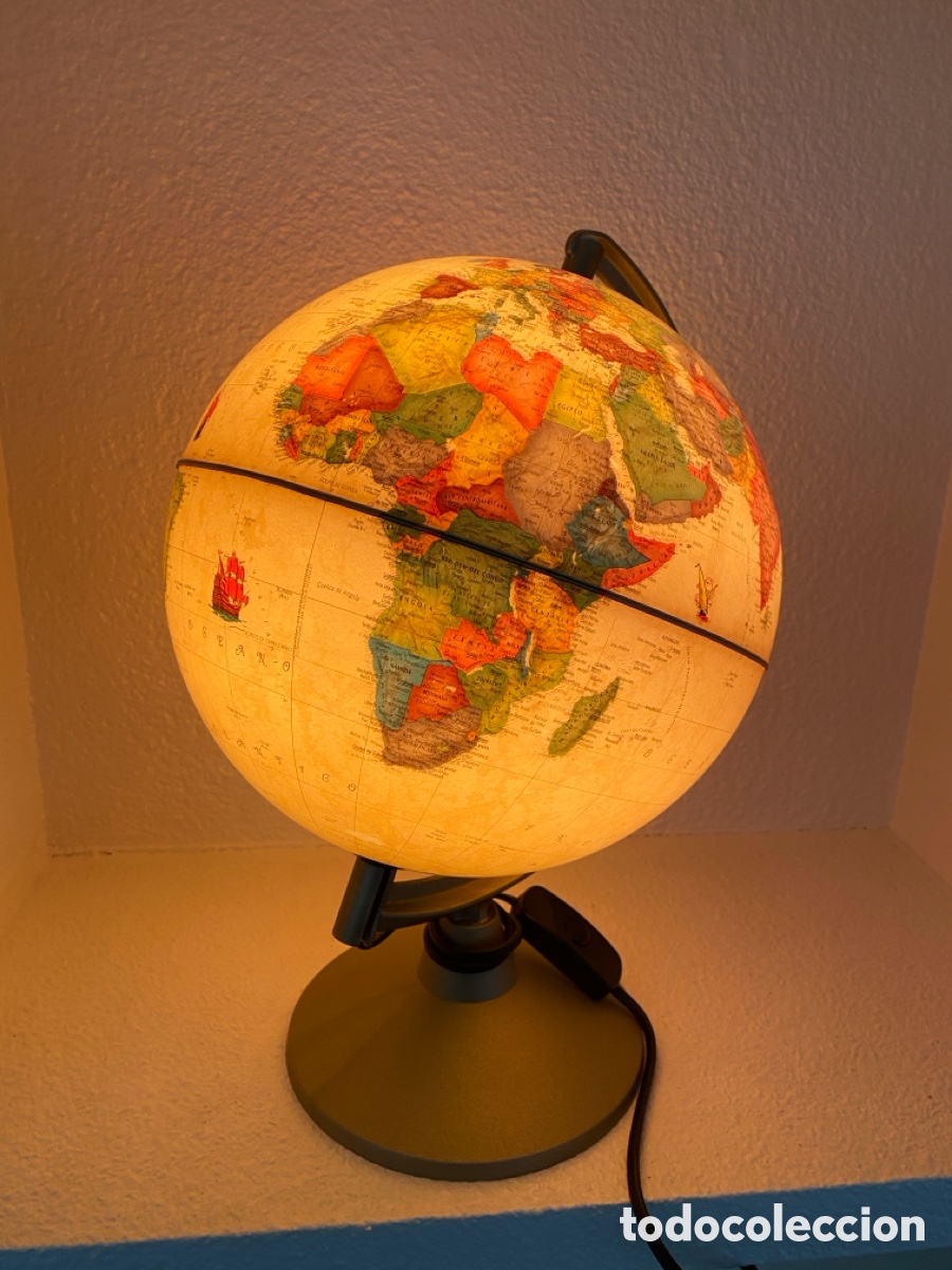 Antig&uuml;edades: L&aacute;mpara Globo terr&aacute;queo en pl&aacute;stico - Foto 1