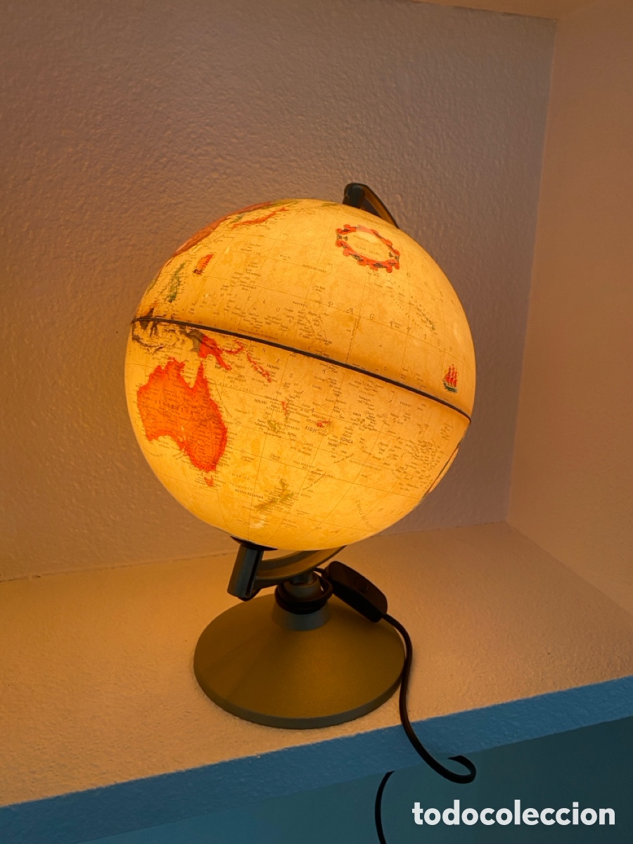 Antig&uuml;edades: L&aacute;mpara Globo terr&aacute;queo en pl&aacute;stico - Foto 6