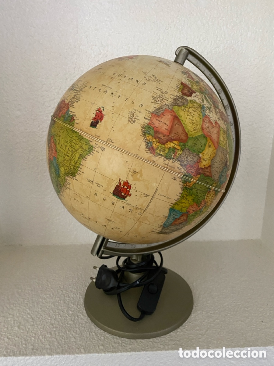 Antig&uuml;edades: L&aacute;mpara Globo terr&aacute;queo en pl&aacute;stico - Foto 2