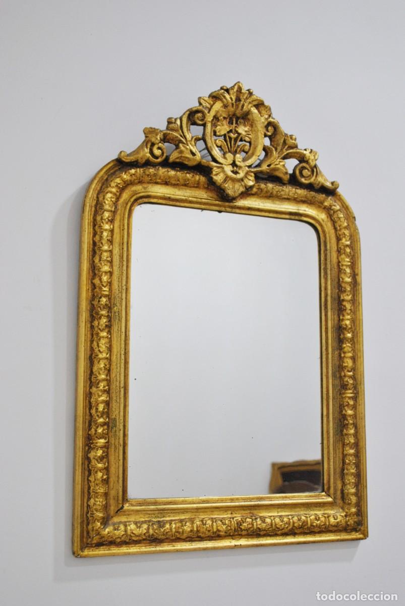 Antig&uuml;edades: ESPEJO ANTIGUO ORO ESTILO LUIS XV - Foto 1