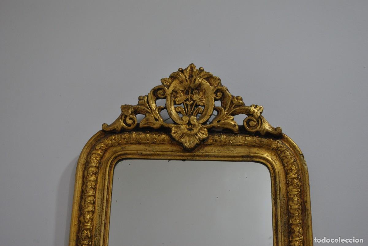 Antig&uuml;edades: ESPEJO ANTIGUO ORO ESTILO LUIS XV - Foto 3