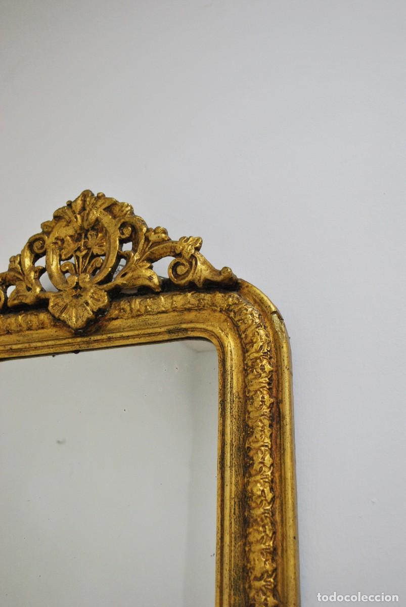 Antig&uuml;edades: ESPEJO ANTIGUO ORO ESTILO LUIS XV - Foto 6